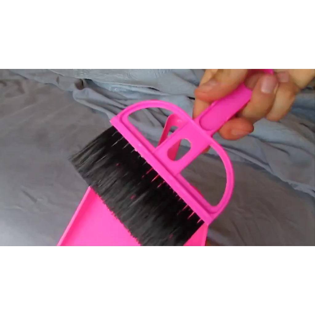 Bộ chổi và xẻng quét bàn phím máy tính- quét bàn thờ - chổi quét bụi kèm ki hốt rác mini