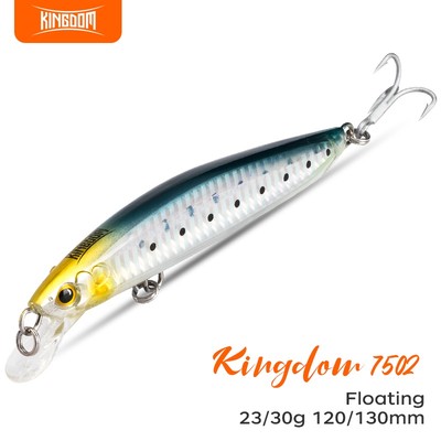 Mồi câu cá nhân tạo Kingdom Jerkbait 120 mm 23 g / 130 mm 30 g