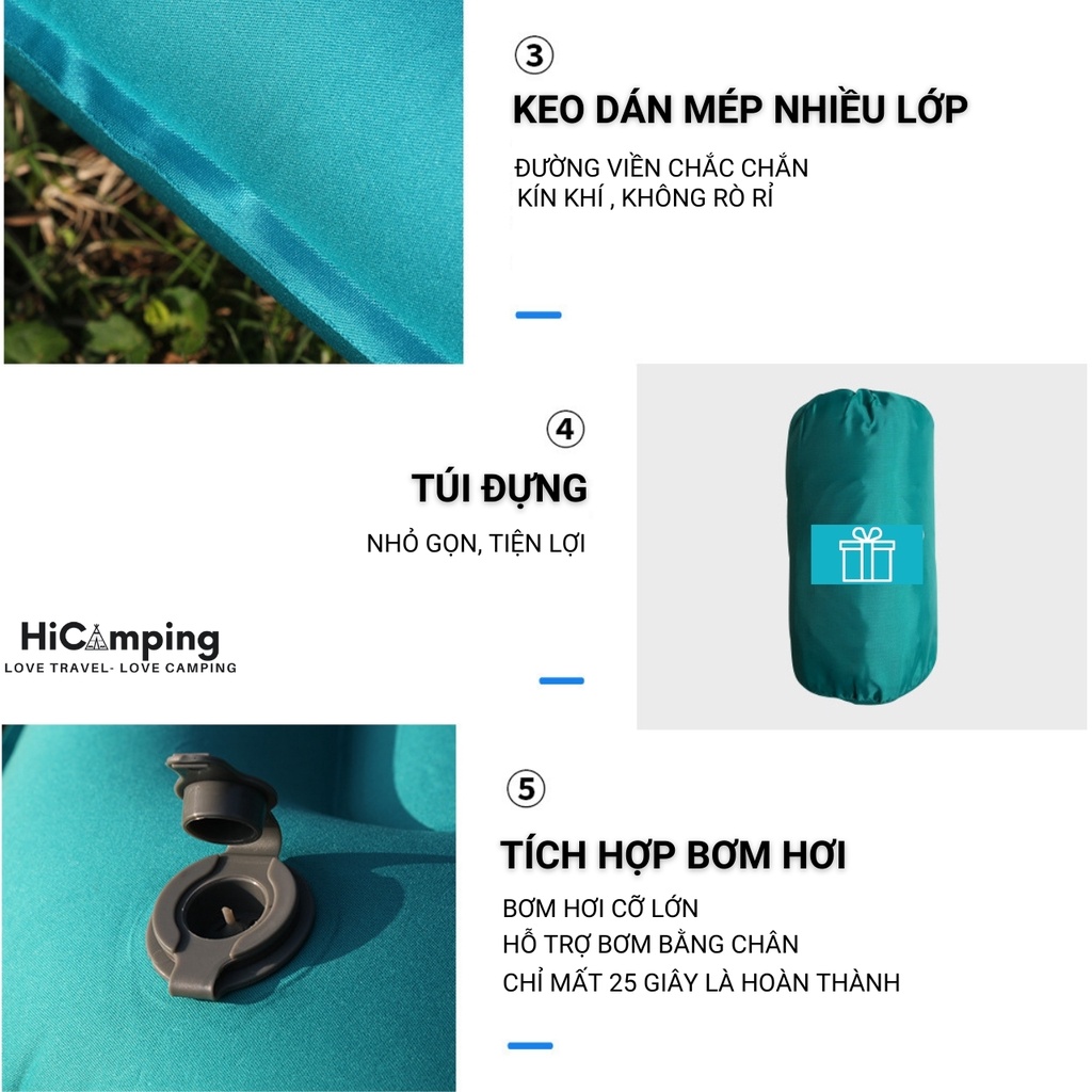 [FREESHIP 20K]Đệm hơi/Nệm hơi kèm gối-  siêu nhẹ, đa năng tiện dụng cho cắm trại/dã ngoại
