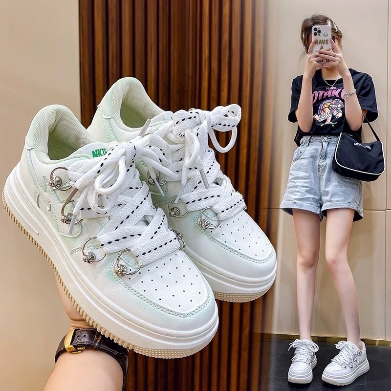 (KÈM ẢNH THẬT) 0880 Giày thể thao móc khoá loang màu BIG SIZE 40-44