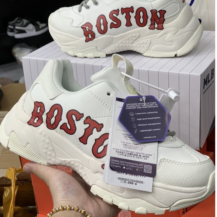 Gìay MLB Boston Big Ball Chunky Nam/Nữ 1:1 full bill box tui hộp phụ kiện