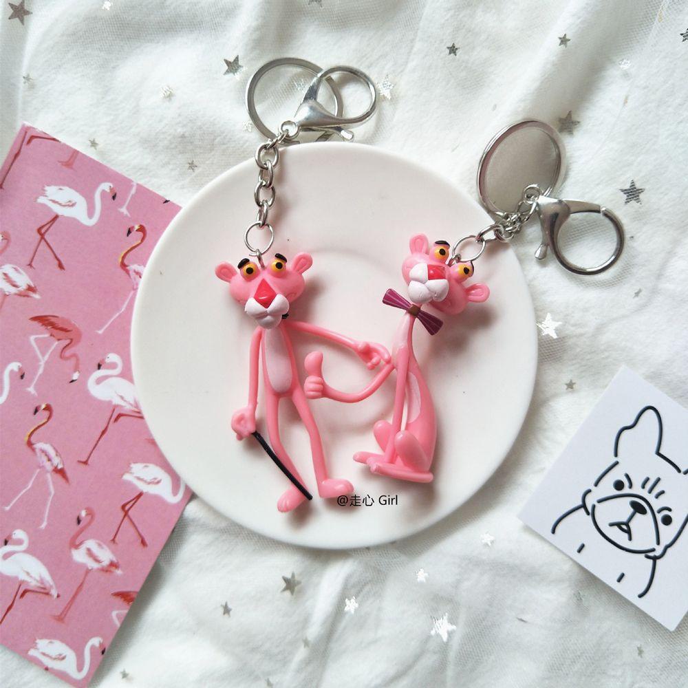 LILYES Móc Khóa Hình Báo Hồng Tự Làm Dễ Thương