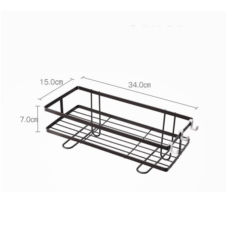 KỆ SẮT KÊ TOILET ĐỂ ĐỒ TRÊN BỒN CẦU PHỦ SƠN TĨNH ĐIỆN ĐEN  [SIÊU THỊ GIẤY TRÚC]