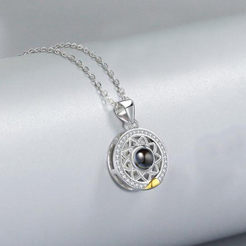 Dây chuyền đôi mặt kiểu mặt trăng và mặt trời ghép nối thời trang dành cho các cặp đôi