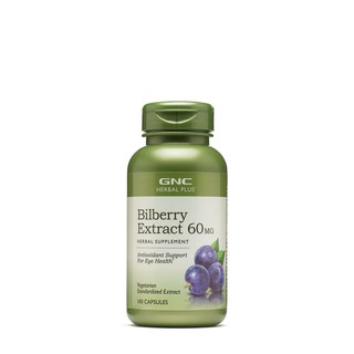 Thực Phẩm Bảo Vệ Sức Khỏe Hỗ trợ tuần hoàn GNC BILBERRY EXTRACT 60MG chai 100 viên