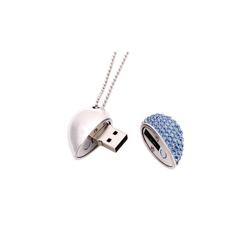 USB 2.0 512GB hình trái tim đính pha lê