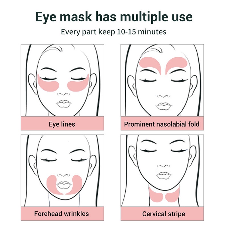 Set 60 Mặt Nạ Mắt Hoa Hồng LANBENA jp5