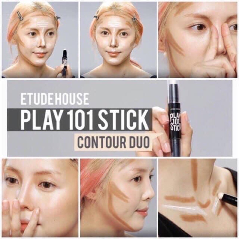 Bút Tạo Khối Hai Đầu Etude House Play 101 Stick Contour Màu 01 | BigBuy360 - bigbuy360.vn