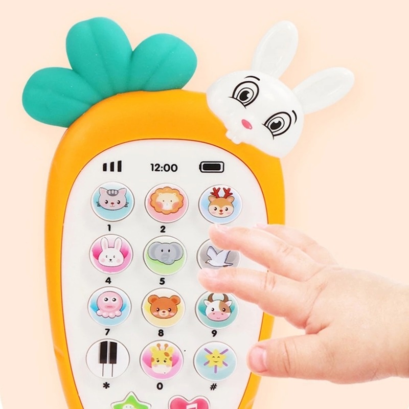 Điện Thoại Đồ Chơi Hình Củ Cà Rốt Có Nhạc Cho Bé