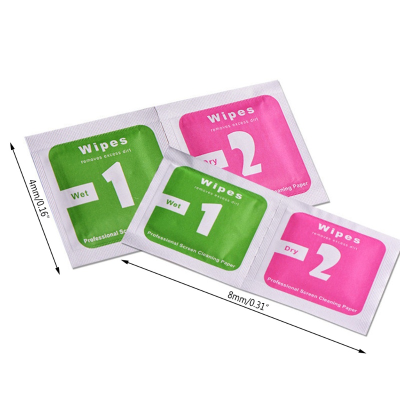 Set 10 Khăn Giấy Ướt Và Khô Vệ Sinh Màn Hình LCD / Ống Kính Máy Ảnh