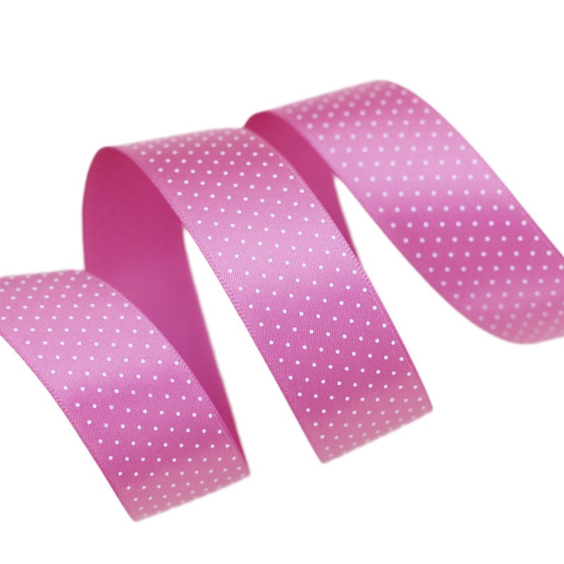 Cuộn dây ruy băng họa tiết chấm bi 25 yard 25mm &amp; 40mm