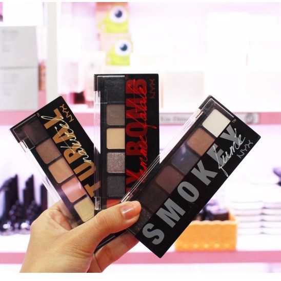 PHẤN MẮT NYX EYESHADOW PALETTES 6 MÀU NYX NATURAL - SEX BOMB - SMOKEY