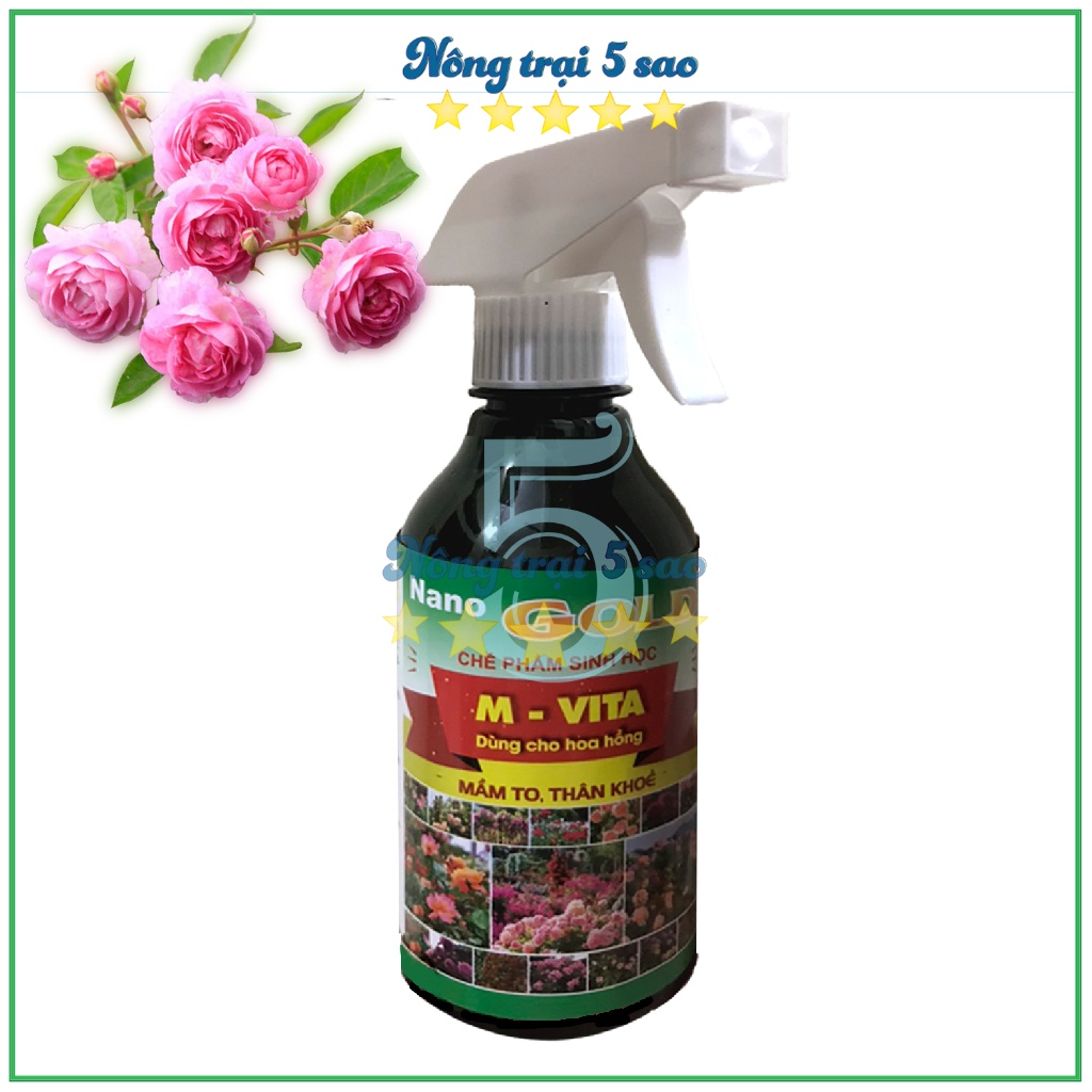 Siêu kích mầm to, thân khỏe dạng chai xịt M-Vita, Chế phẩm sinh học Nano Gold