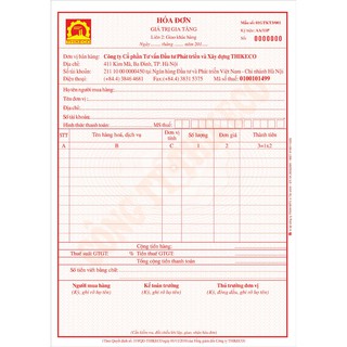 Hóa Đơn VAT khi mua sản phẩm của shop
