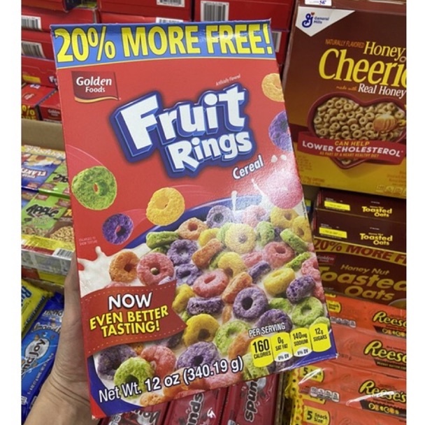 Bánh Ngũ Cốc Ăn Sáng Fruit Rings Golden Foods 340g