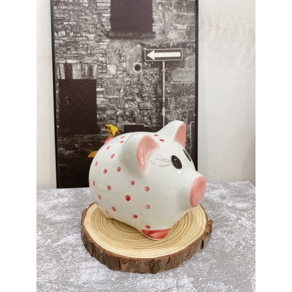 Heo Sứ Tiết Kiệm Lợn Đất Ống Heo Mini Hoạ Tiết Vẽ Tay Dễ Thương Gốm Sứ Bát Tràng Cao Cấp