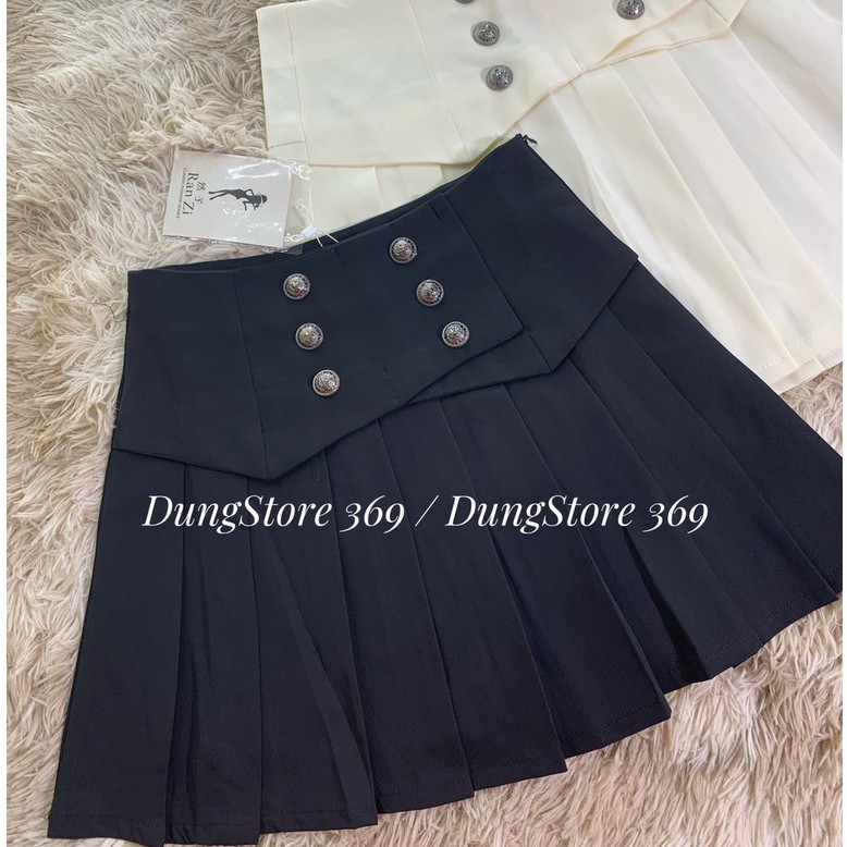 Chân Váy Xếp Ly To Phối Khuy Cá Tính Cao Cấp Freeship,Chân Váy Ngắn Thời Trang Hẹn Hò Sang Chảnh Gout Châu Á Siêu Xinh | BigBuy360 - bigbuy360.vn