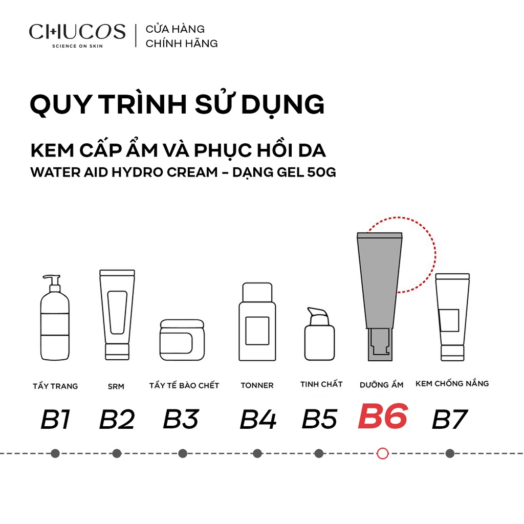 Kem Cấp Ẩm Và Phục Hồi Da Chucos Water Aid Hydro Cream - Dạng Gel 50g