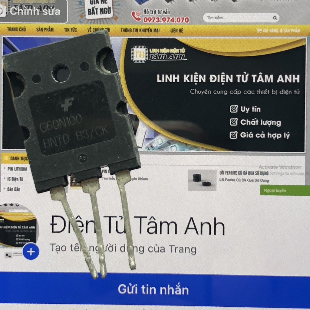 IGBT G60N100 , 60N100 Hàng chính hãng tháo máy chất lượng cao
