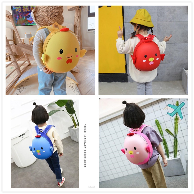 Ba Lô Đi Học Hình Gà Con Dễ Thương Cho Bé