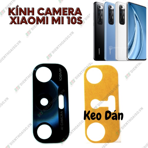 Mặt kính camera xiaomi mi 10s có sẵn keo dán