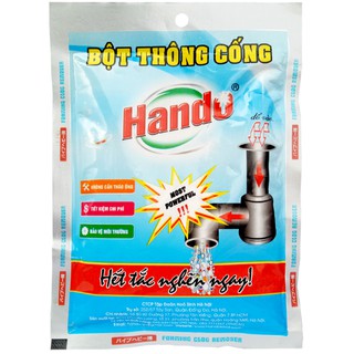 Không dùng khi tắc bằng chất thải vô cơ Bột thông cống 100g nội địa Hando