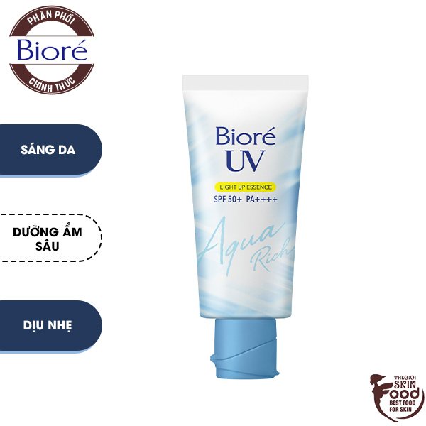 Tinh Chất Chống Nắng Giúp Da Sáng Rạng Rỡ Bioré UV Aqua Rich Light Up Essence SPF50+/++++ 70g