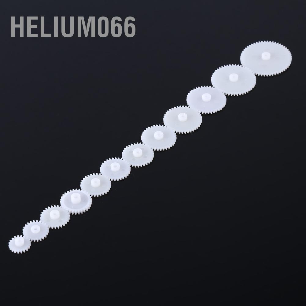 Helium066 12pcs Plastic Gears Kits Motor Gear Set Assembly for Robot Toy Automobile Cars DIY