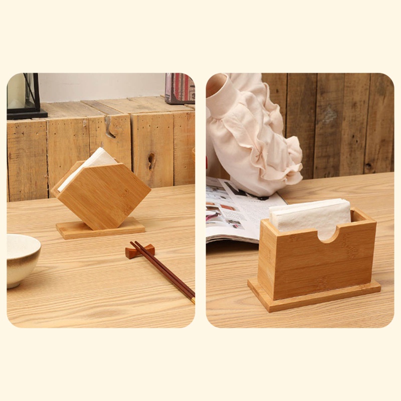 Hộp Đựng Khăn Giấy Bằng Tre Hình Quạt Độc Đáo Trang Trí Bàn Ăn