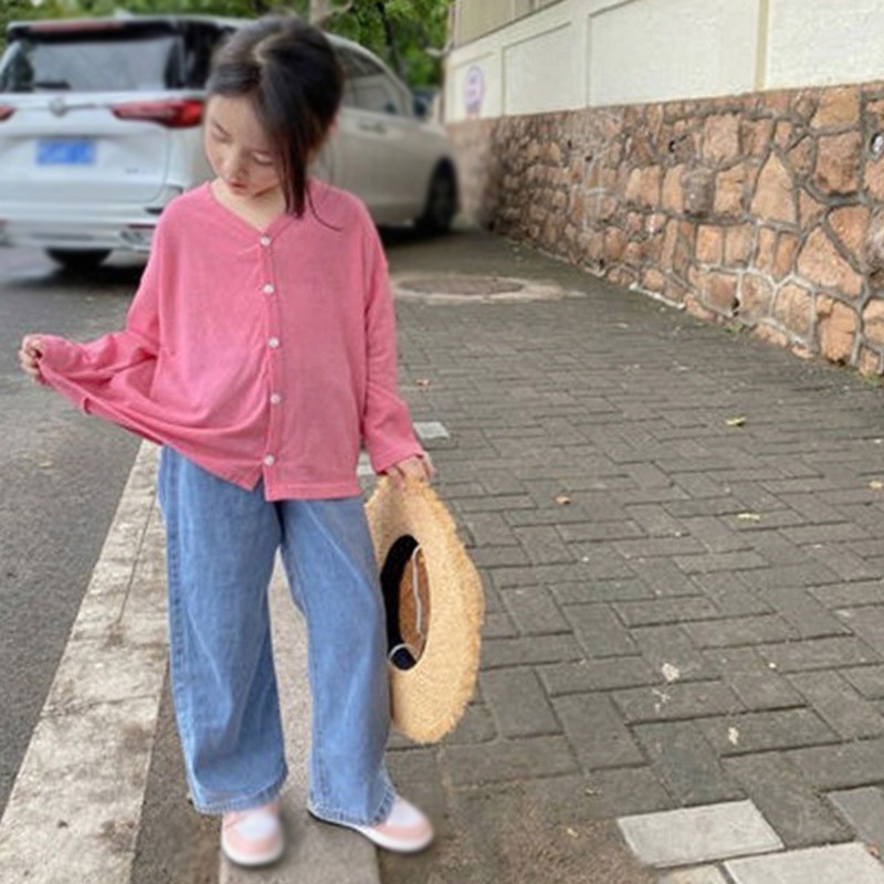 Quần Jean Dài Ống Rộng Thời Trang Hàn Quốc Dành Cho Nữ