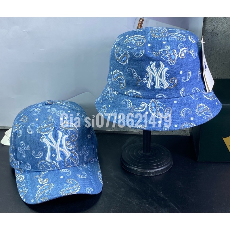 combo nón cặp jean - mũ lưỡi Và vành Bucket hàn quốc full tem năng động unisex