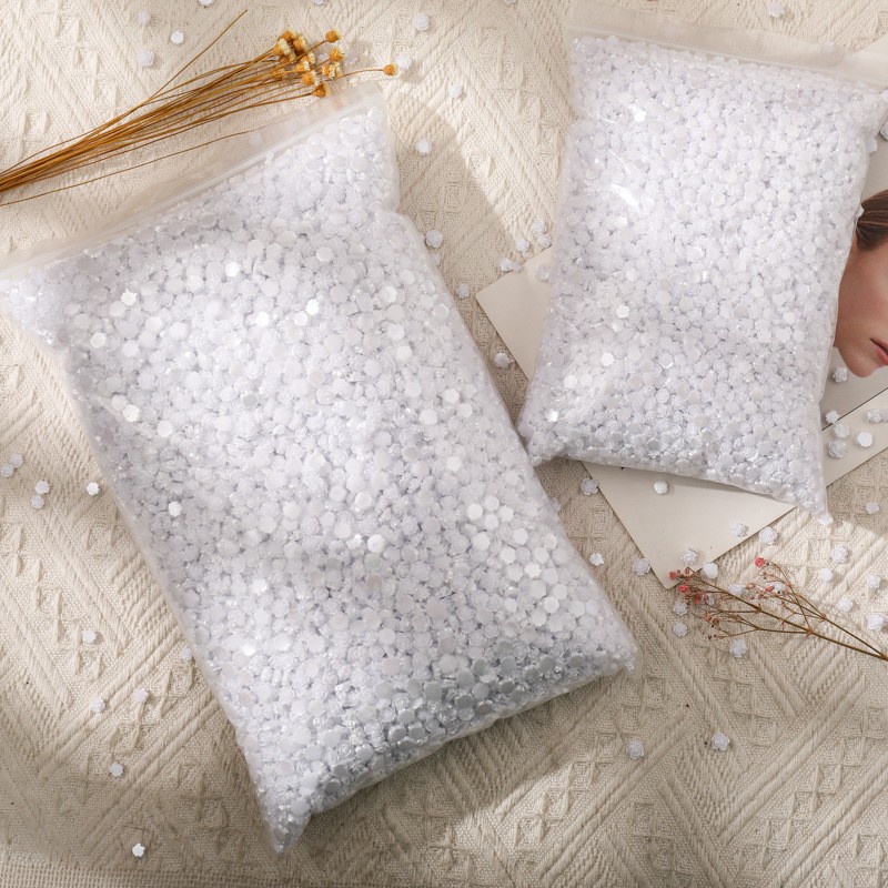 Bán sỉ! 500/1000 cái Móng Tay Hoa Trà Hoa Hồng Bán Lớn Ngọc Trai Trắng Nhựa Móng Tay Nghệ Thuật Tự Làm Bùa Trang Trí