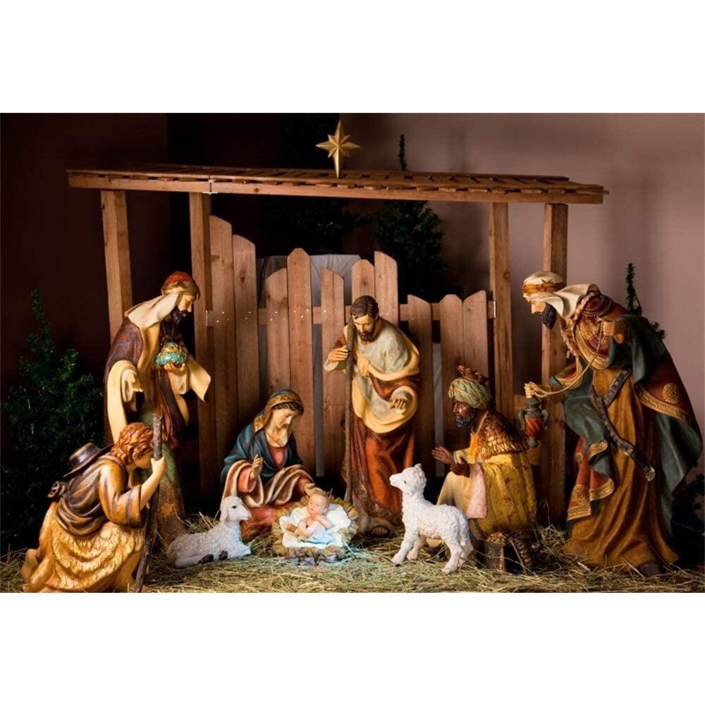 Phông Nền Cảnh Quan Bethlehem Manger The Birth of Jesus Christ Child Barn Phông Nền Hoạt Động Ổn Định Cơ Đốc Giáo Joseph và Mary Photograp..