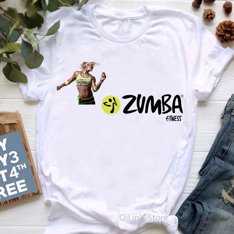 Áo Thun Nữ Tay Ngắn In Hình zumba 2023 Thời Trang hip hop