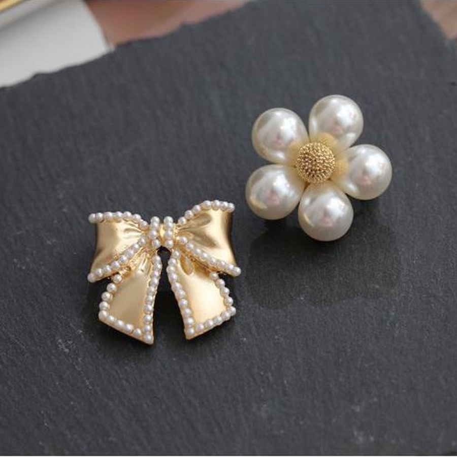 Trâm Cài Áo Hình Nơ Đính Ngọc Trai Thời Trang Hàn Quốc Cho Nữ