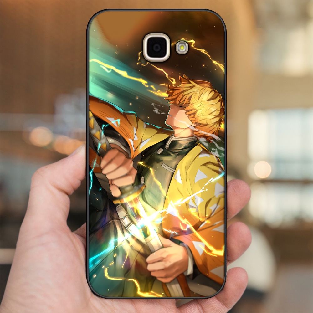 Ốp lưng Samsung A9 Pro viền đen in hình Zenitsu Kimetsu no Yaiba