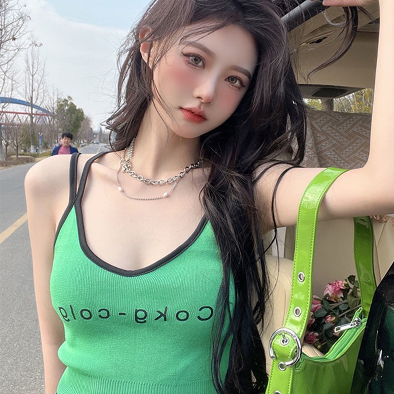Áo Hai Dây Ôm Dáng In Chữ Thời Trang Mùa Hè Cho Nữ  tao bao