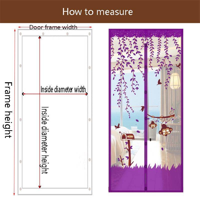 Lưới rèm cửa rèm cửa từ miễn phí chống muỗi côn trùng bay rèm rèm lưới tự động đóng cửa nhà bếp màn hình hoa