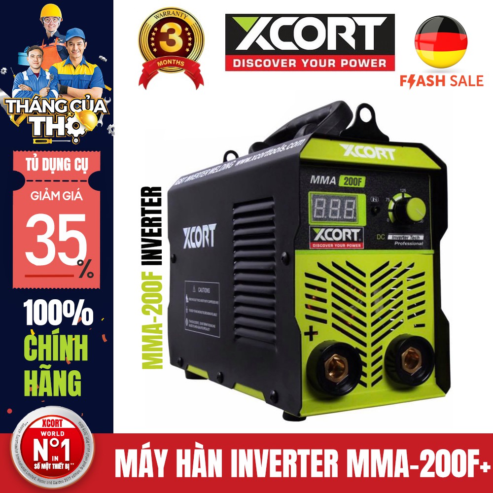 [ INVERTER ] Máy hàn điện tử - Máy hàn MMA-200F - Máy kéo que 3.2 Liên tục