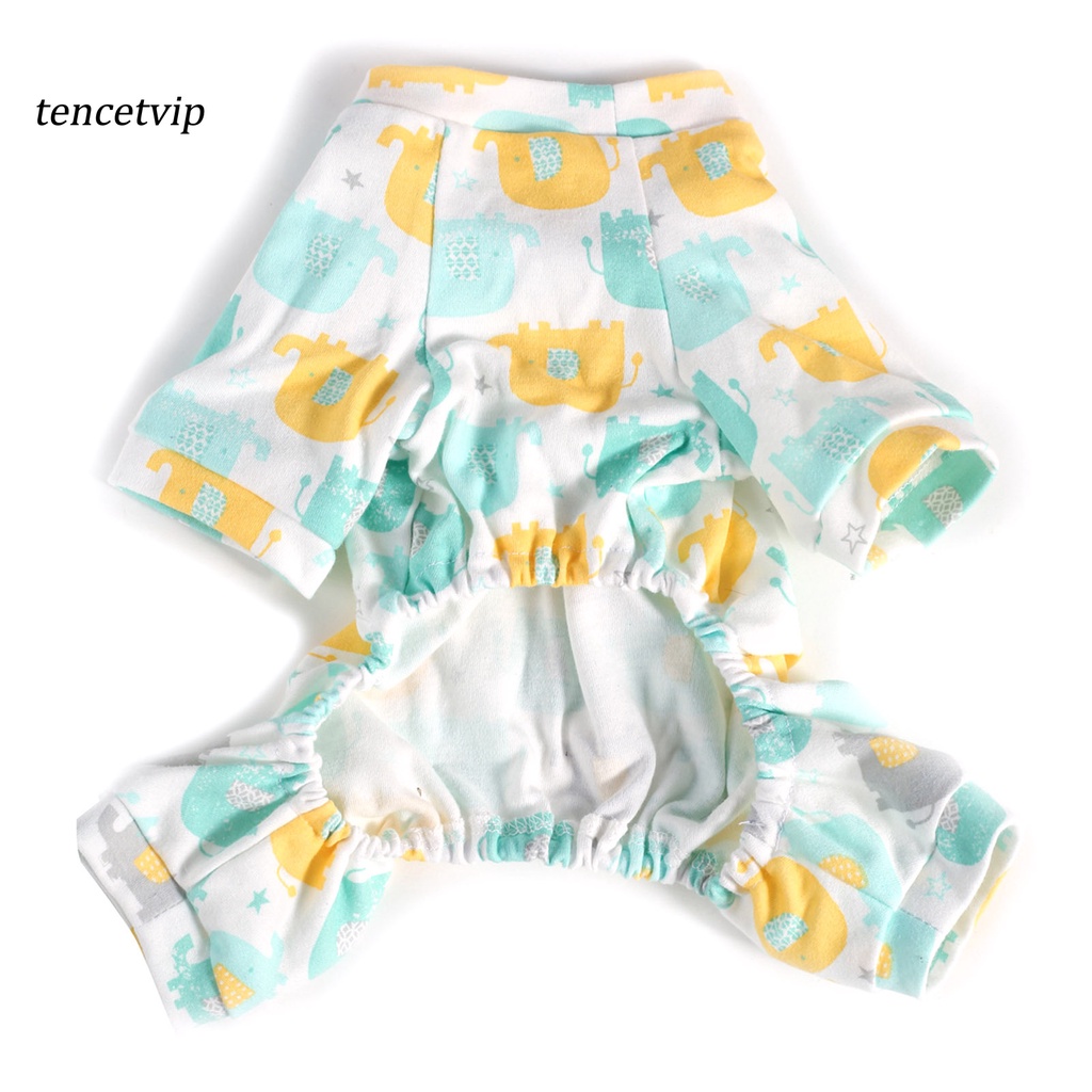 Áo liền quần bằng cotton đàn hồi xinh xắn thân thiện với da cho thú cưng