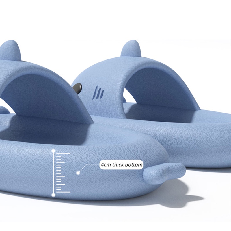 Dép đi trong nhà / ngoài trời thiết kế hình cá mập đáng yêu chống trượt mới dành cho nam và nữ