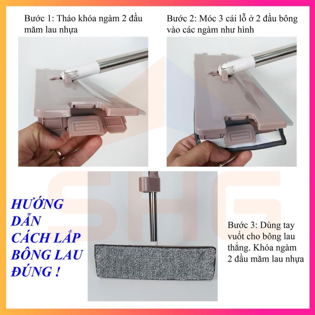 BÔNG LAU NHÀ BẸ 12X38 CM, KHÔNG BỊ TRẦY SƯỚC BỀ MẶT SÀN KHI LAU