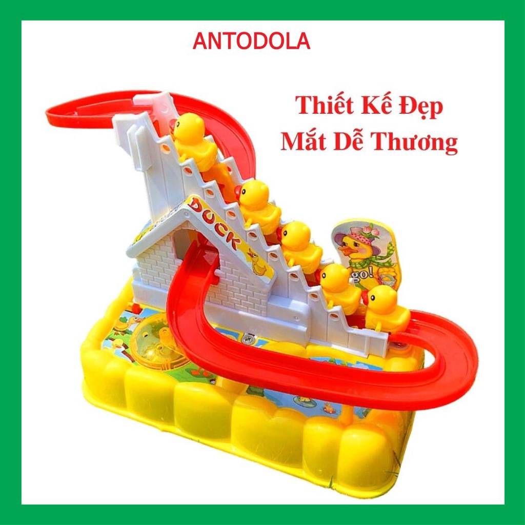 Đồ chơi cho bé mẫu cầu trượt vịt leo thang có phát nhạc cho bé trai bé gái