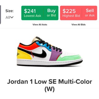 Giày air jordan 1 low se " multi -color" |best quality|