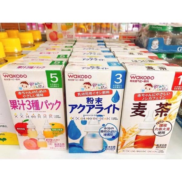 Trà Wakodo Lúa Mạch/Trái Cây/Điện Giải Cho Bé