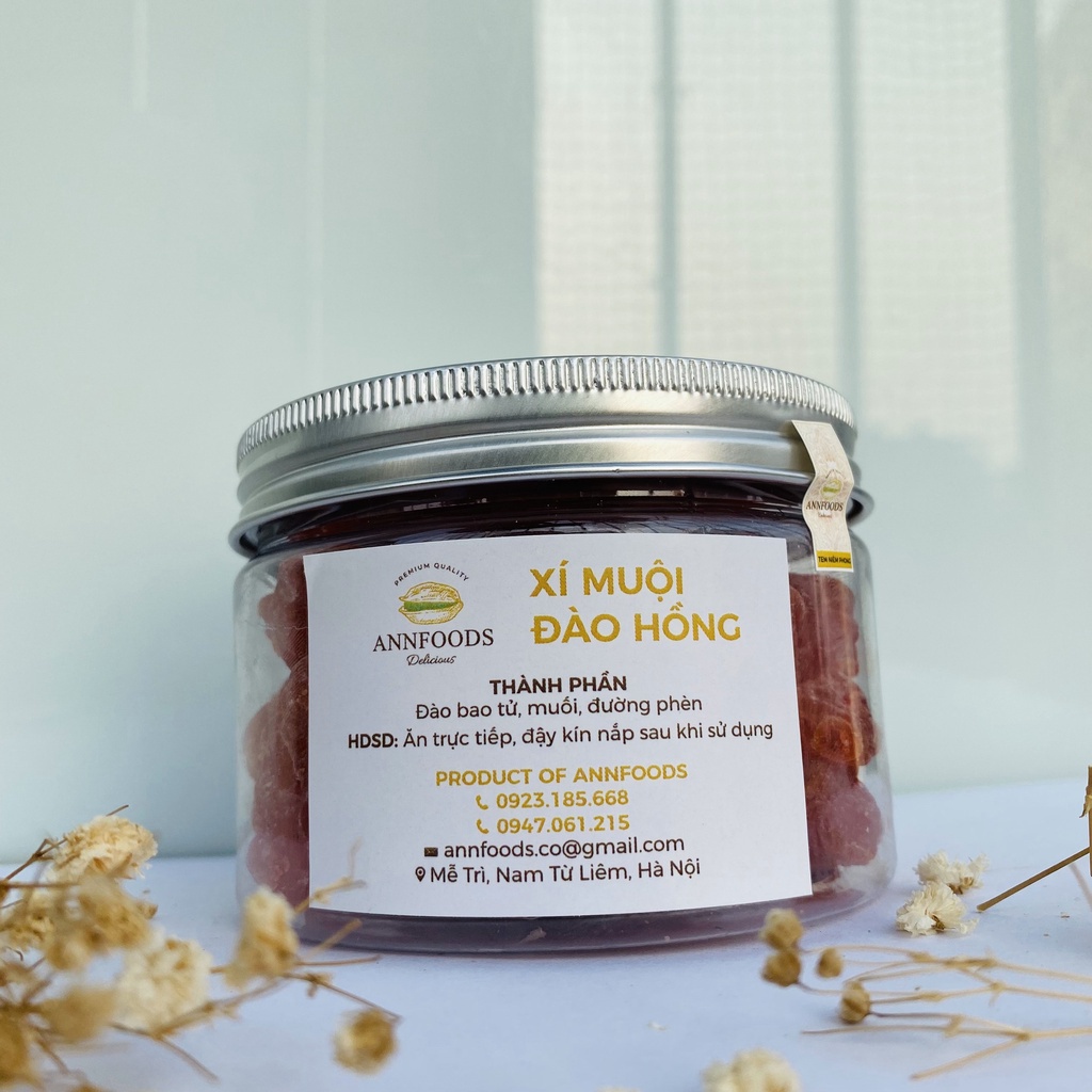 Xí Muội Đào Hồng Chua Ngọt Xí Muội Đào Hồng Chuẩn Vị Bổ Sung Vitamin Ăn Là Nghiền - Annfoods