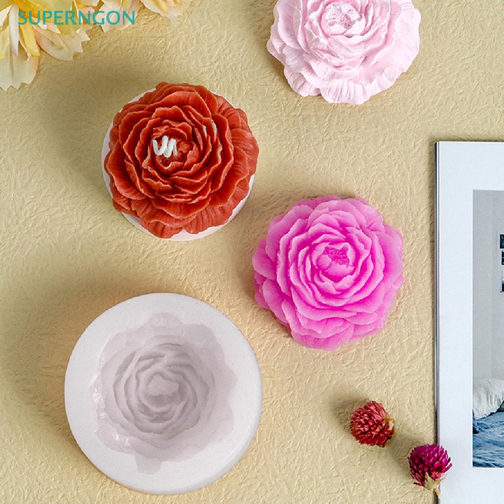Khuôn Silicone Làm Bánh Hình Hoa Mẫu Đơn Lớn DIY