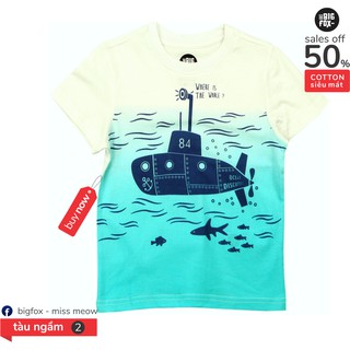 Áo thun cho bé trai , áo phông cộc tay trẻ em mặc nhà in hình vui nhộn, quần áo trẻ em chất cotton