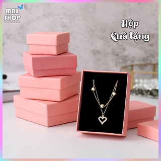 🎁Hộp quà tặng hộp trang sức Màu hồng pastel sang trọng chất liệu cao cấp