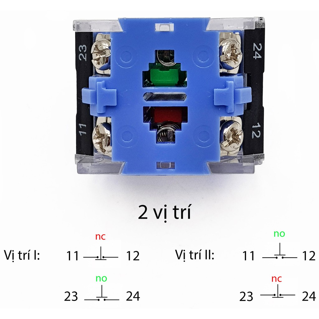 Công tắc chuyển chế độ 2 vị trí LA38-11X2 / 3 vị trí LA38-20X3